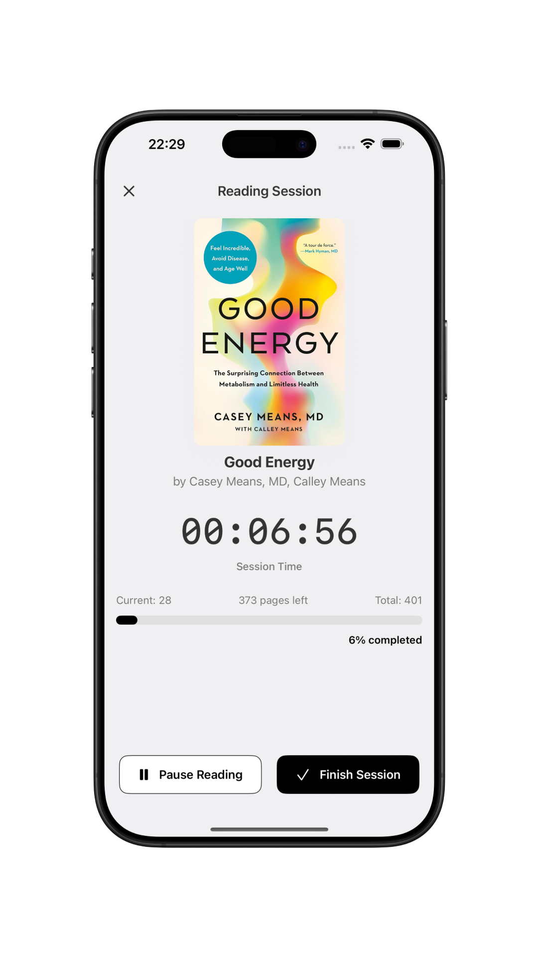 App screenshot showing effortless progress tracking